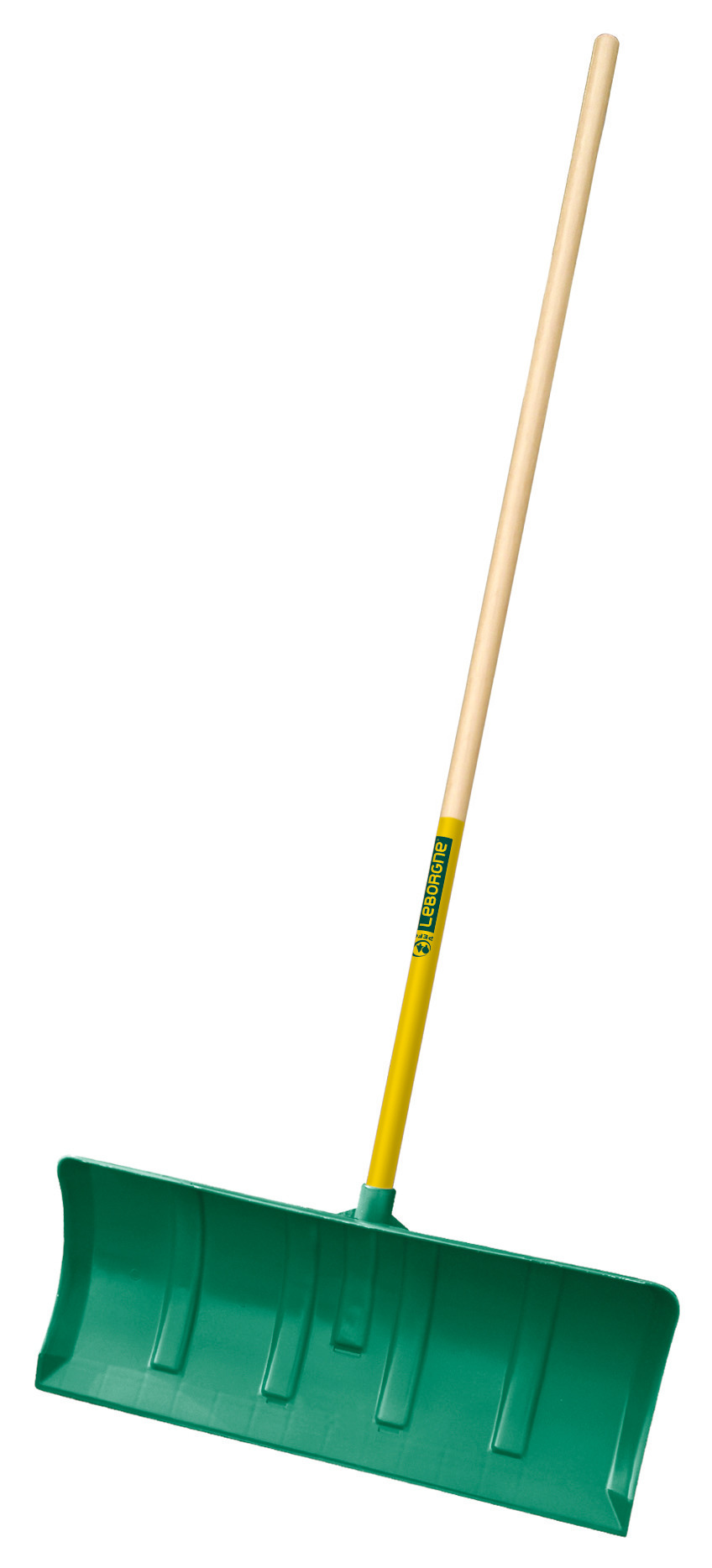 Polymer snow pusher, 100% PEFC certified wooden 150 cm handle
