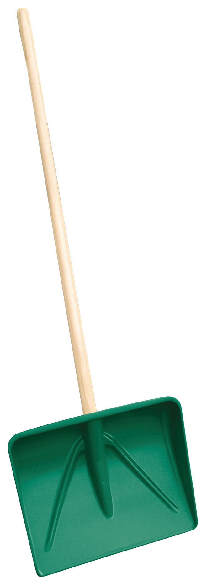 Polymer snow pusher shovel, 100% PEFC certified wooden 130 cm handle