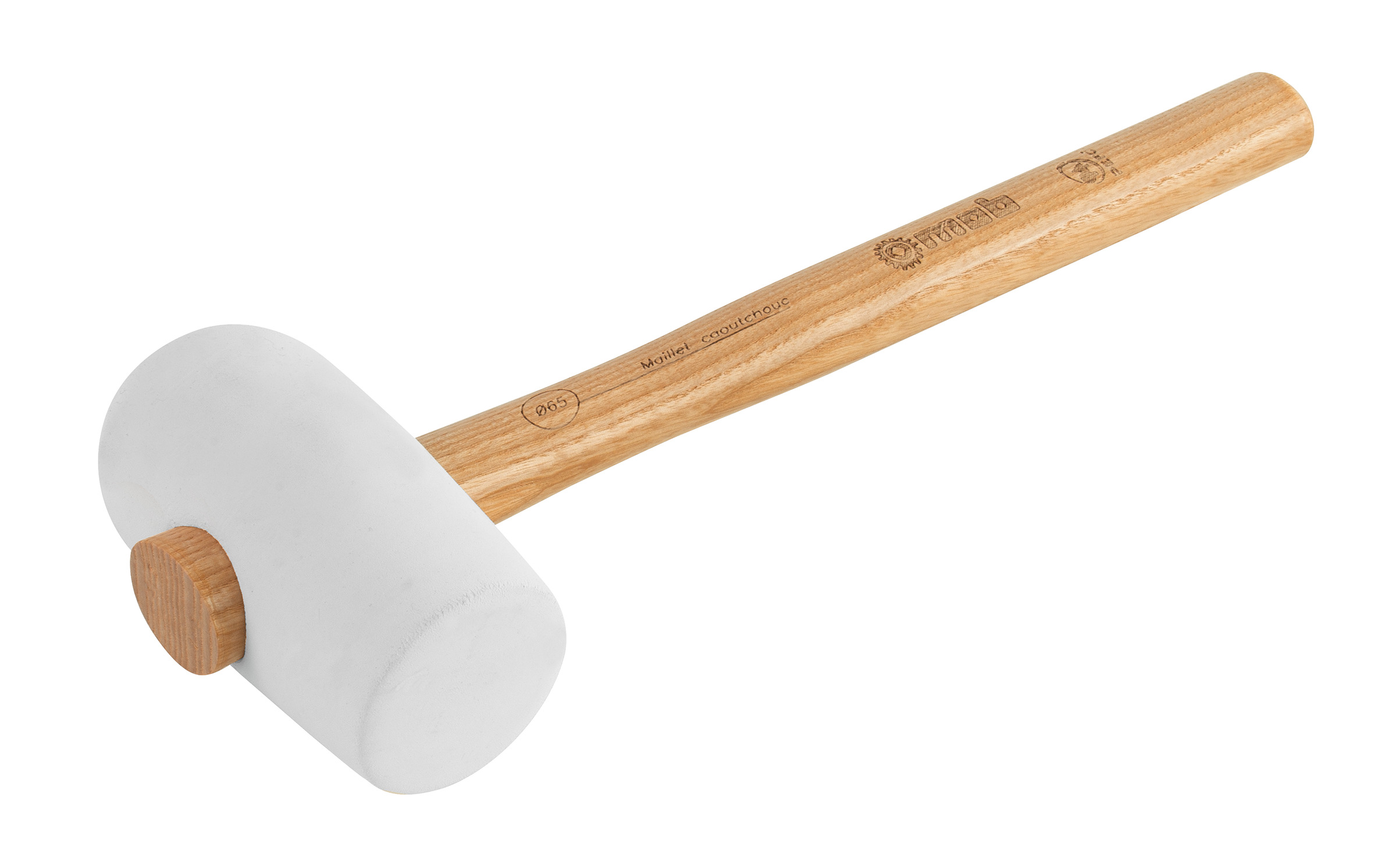 RUBBER MALLET - HALF-ROUND - WHITE