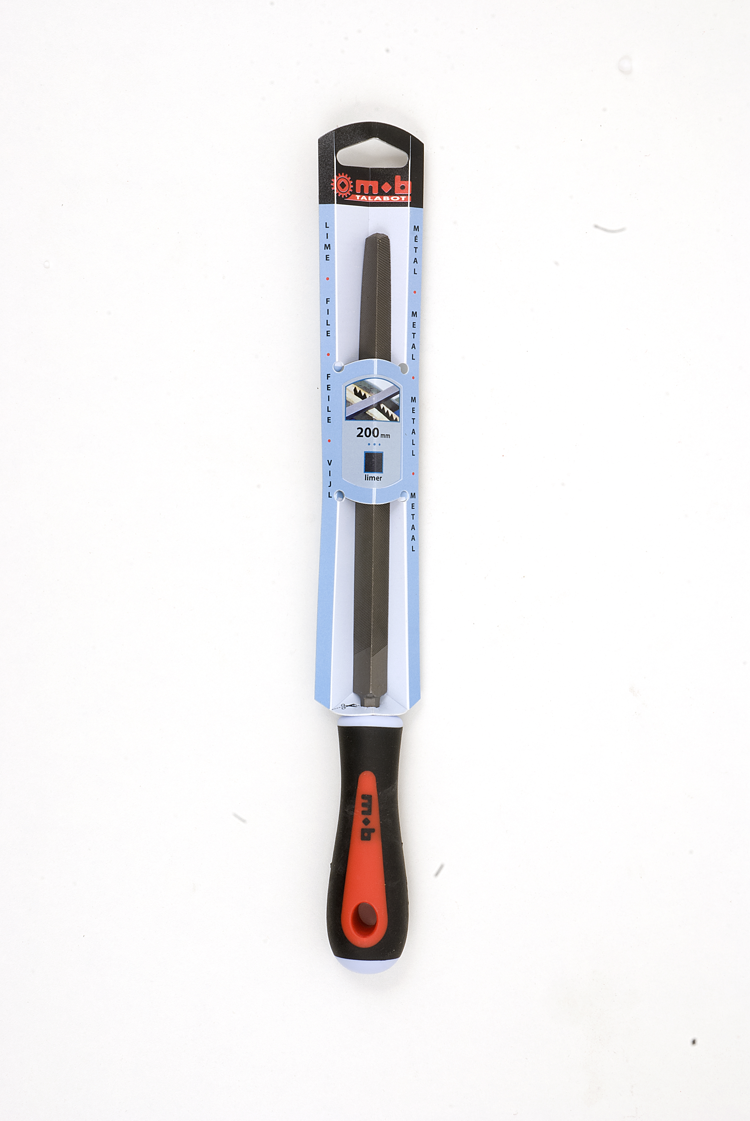 TRIANGULAR FILE BI-MATERIAL HANDLE ON CARD