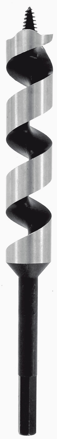 Burghiu pentru lemn unic-spiral cu coada hexagonala