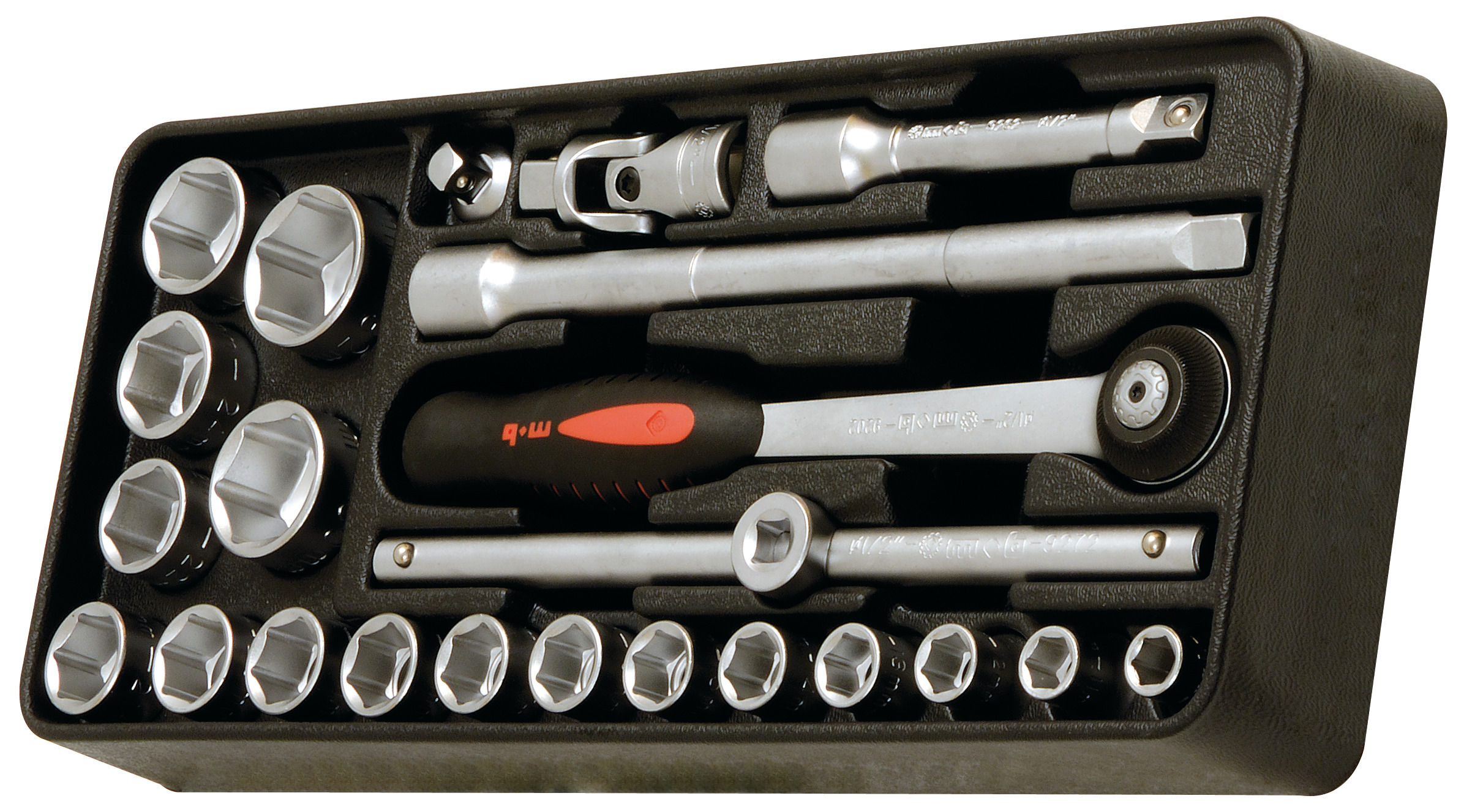 Modul PVC cu 23 capete chei tubulare-accesorii 1/2 SH