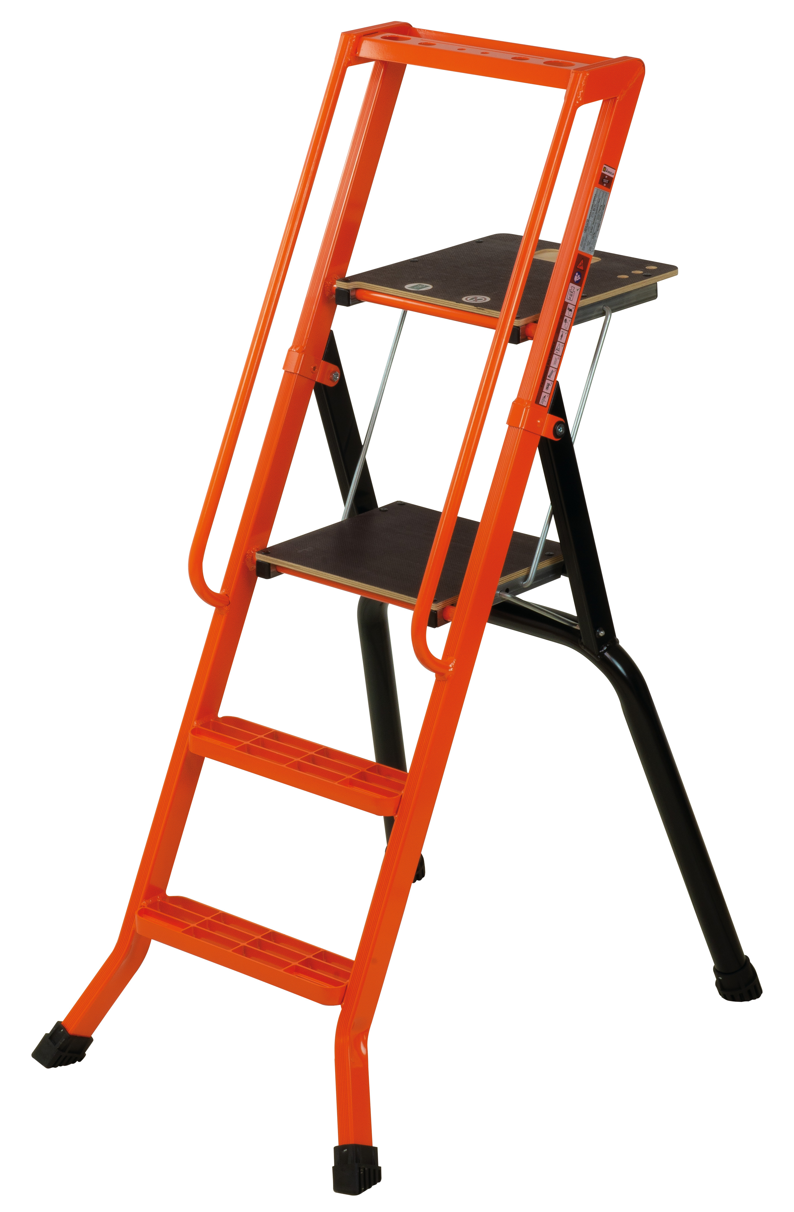SCARĂ PLIABILĂ DIN ALUMINIU LESCABO CU PLATFORMĂ, 1 TRONSON, 70 cm
