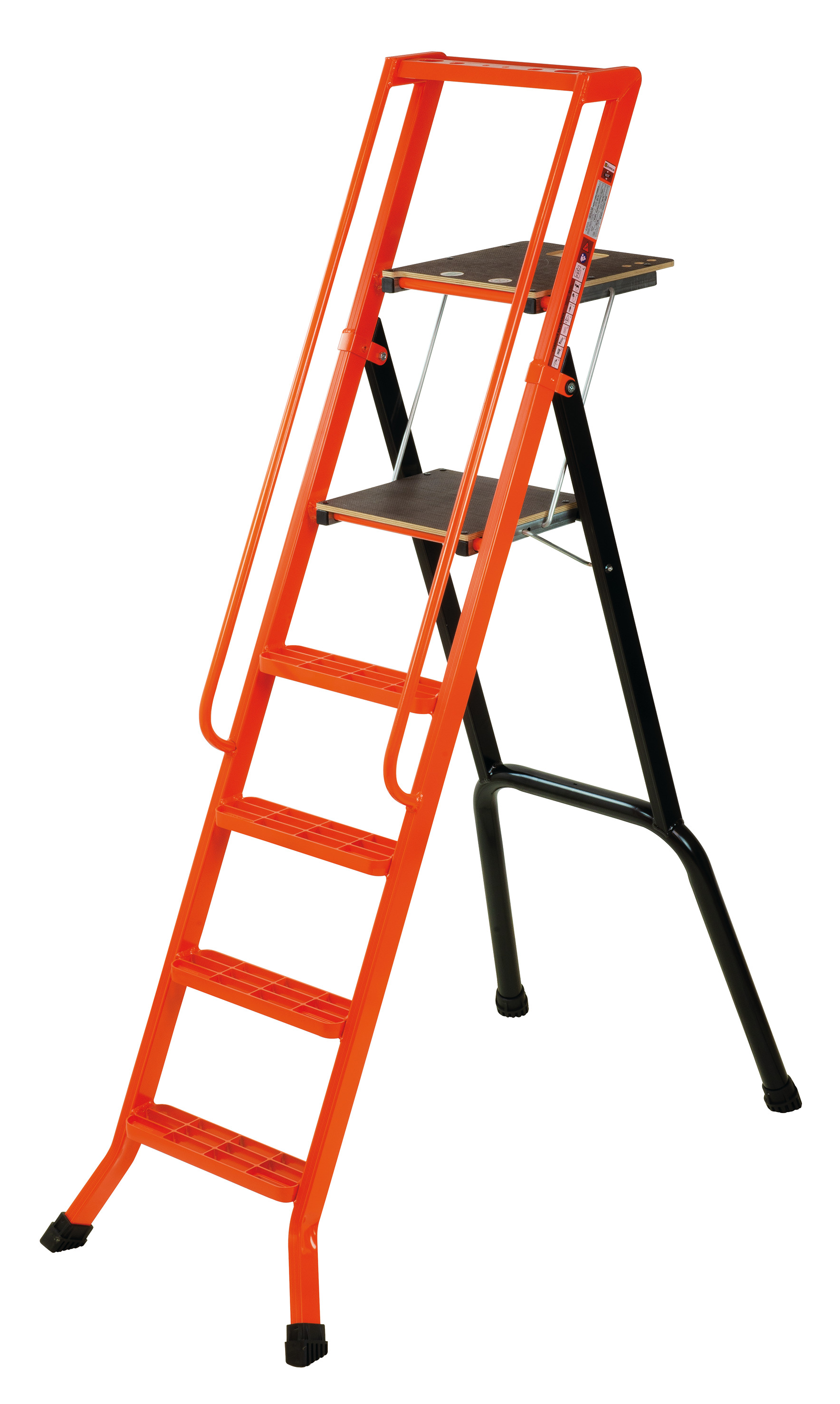 SCARĂ PLIABILĂ DIN ALUMINIU LESCABO CU PLATFORMĂ, 1 TRONSON,  110 cm
