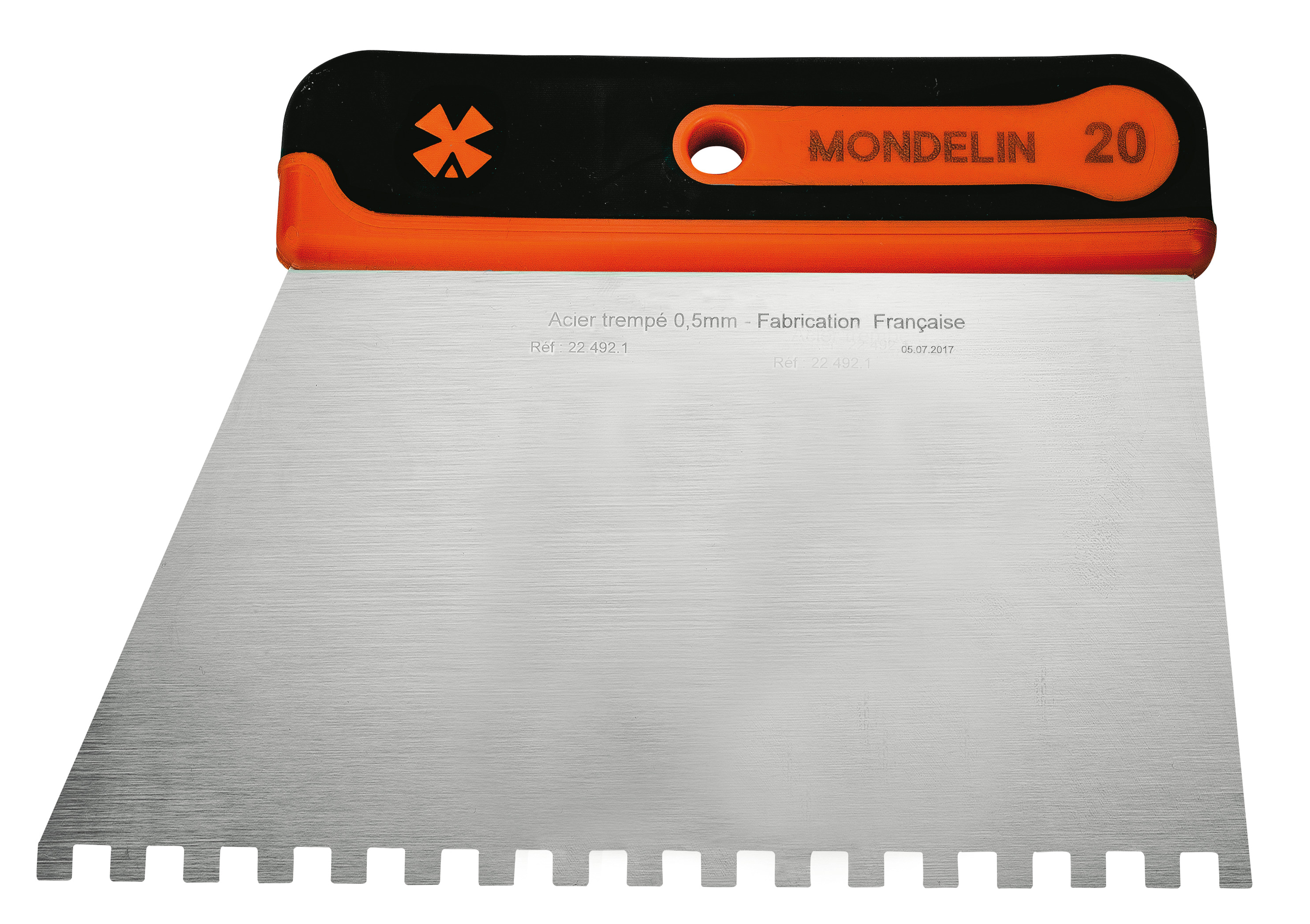 SPATULĂ DINȚATĂ, MÂNER BIMATERIAL 20 CM