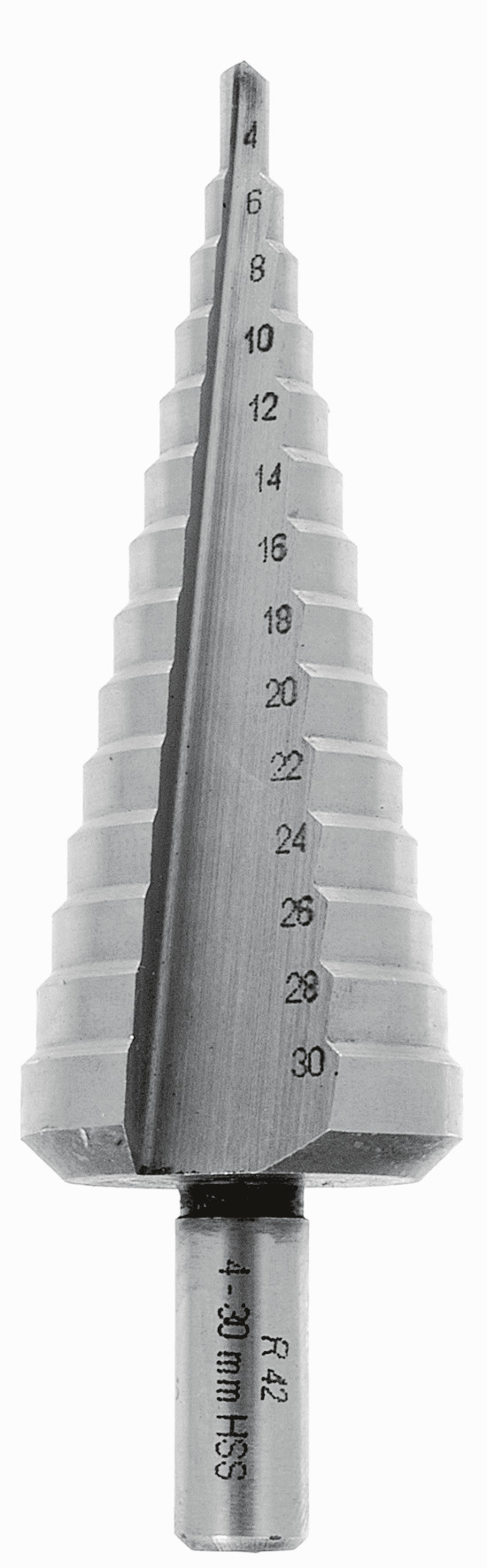 Burghiu HSS M2 in trepte