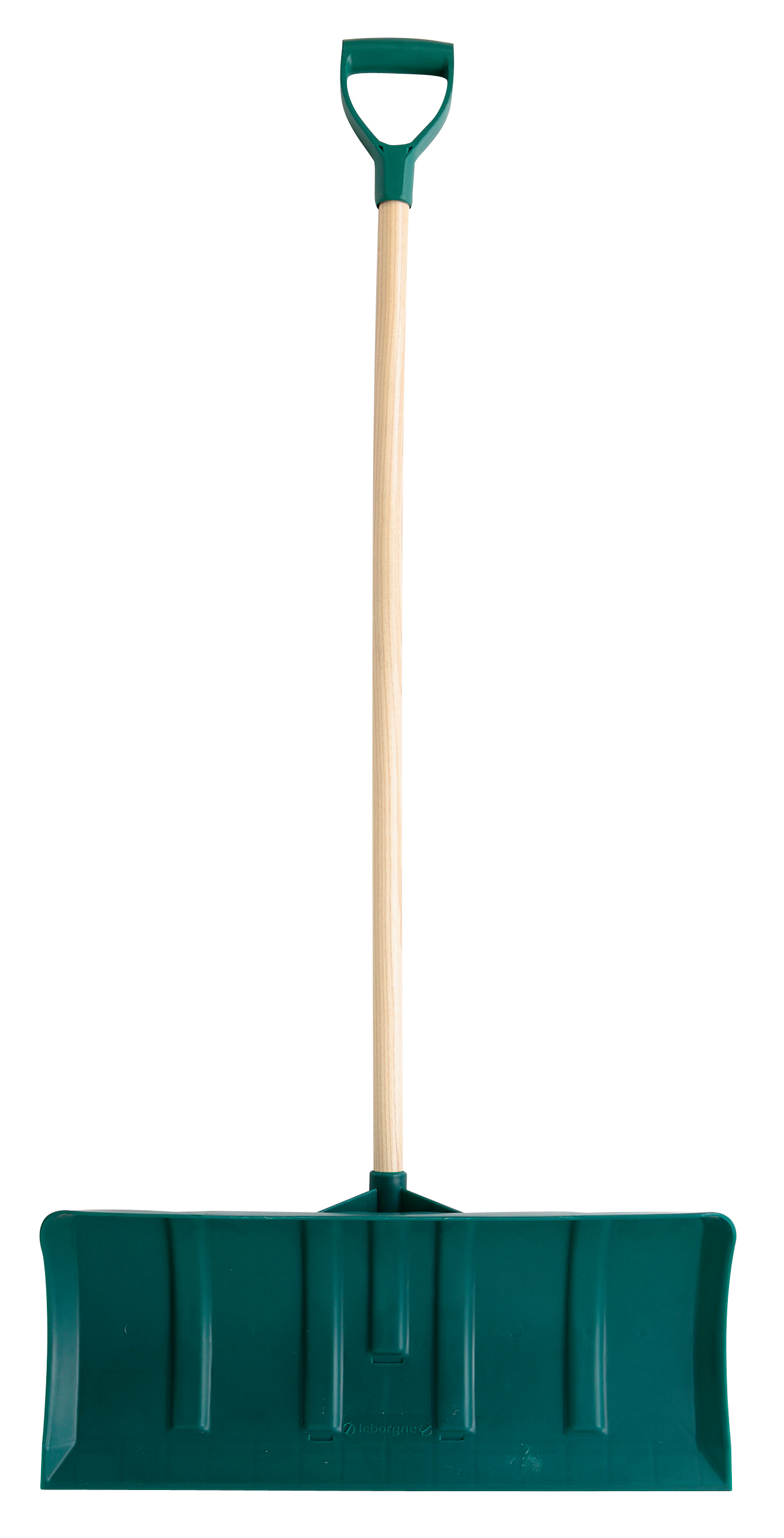 Polymer snow pusher, 100% PEFC certified wooden 150 cm handle + plastic handle