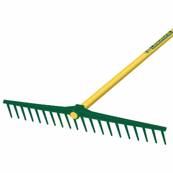 Universal polymer rake, 180 cm wooden handle