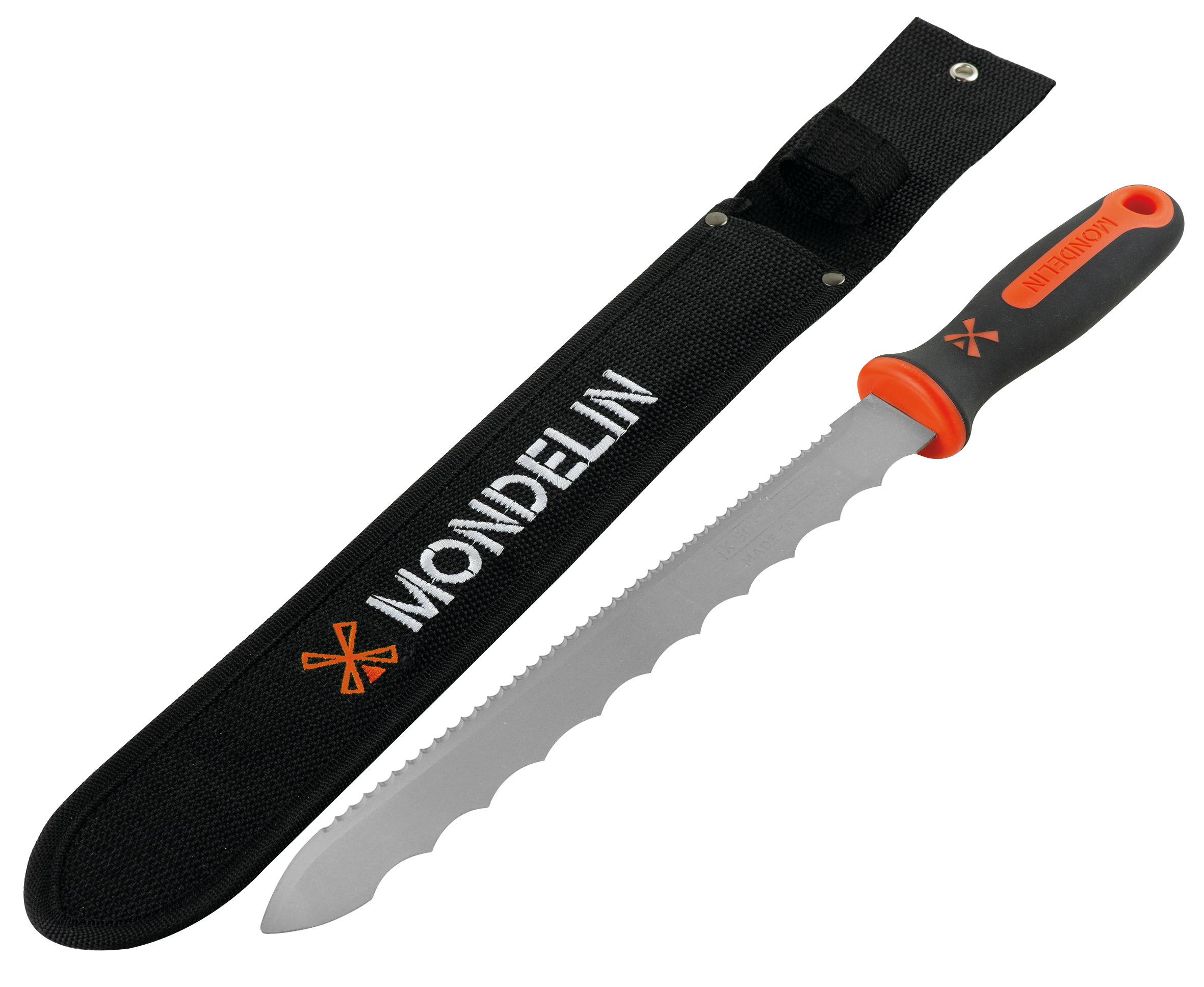 CUȚIT INOX PENTRU MATERIALE DE IZOLAȚIE, MÂNER BIMATERIAL, CU TEACĂ