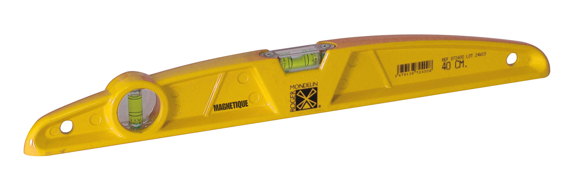 NIVELĂ TRAPEZOIDALĂ MAGNETICĂ CU 2 FIOLE, CORP DIN ALUMINIU TURNAT