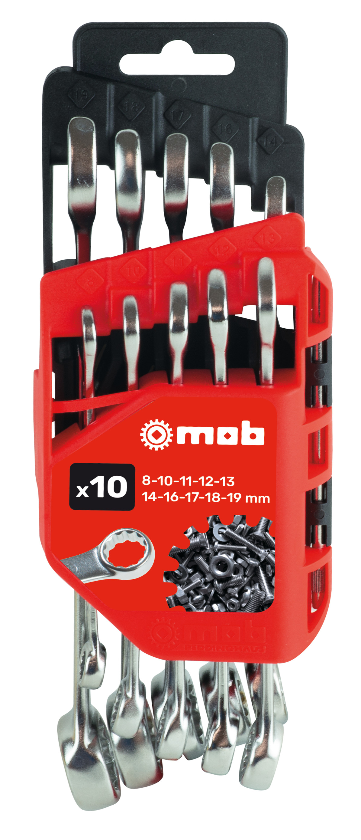 Set 10 chei combinate MOB in suport PVC