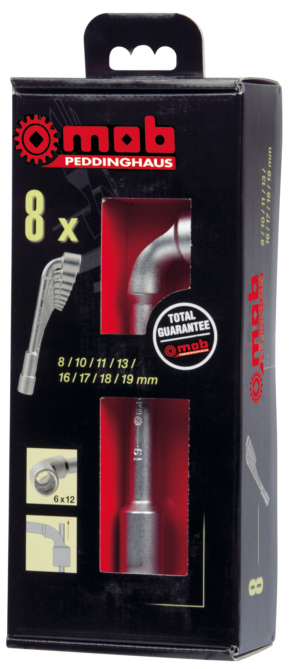 Set 8 chei pipa,cu dublu si simplu hexagon, SH+DH in DISPLAYBOX