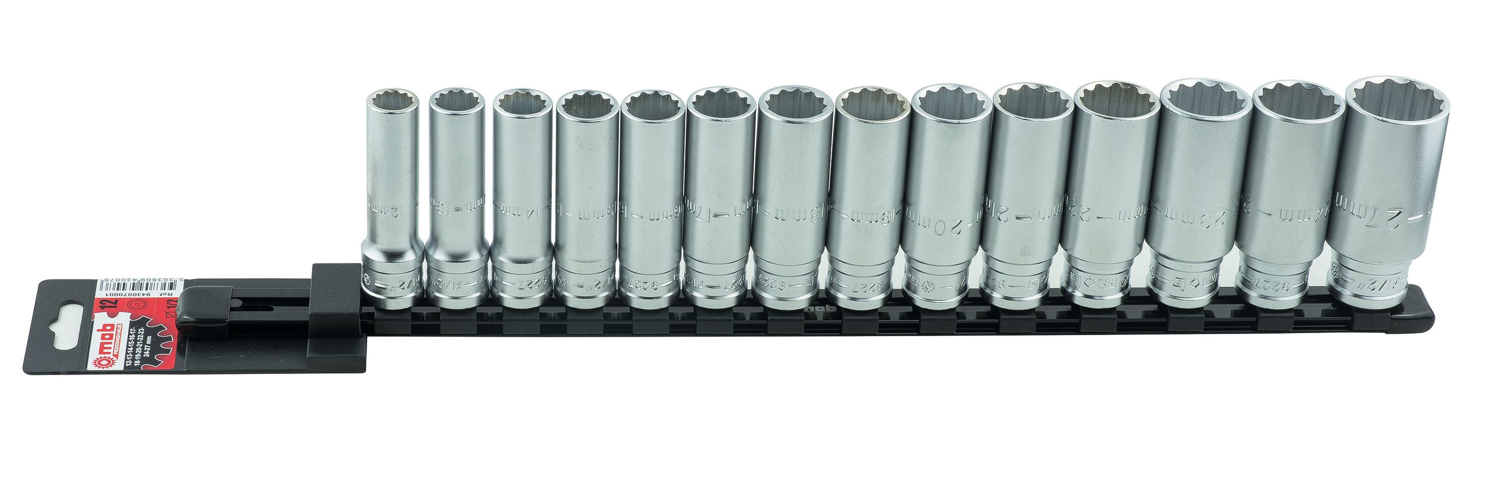 1/2" SOCKETS WITH HOLDER RAIL