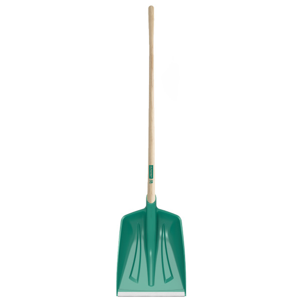 Polymer Smax shovel with aluminium rim, 100% PEFC certified wooden 130 cm handle