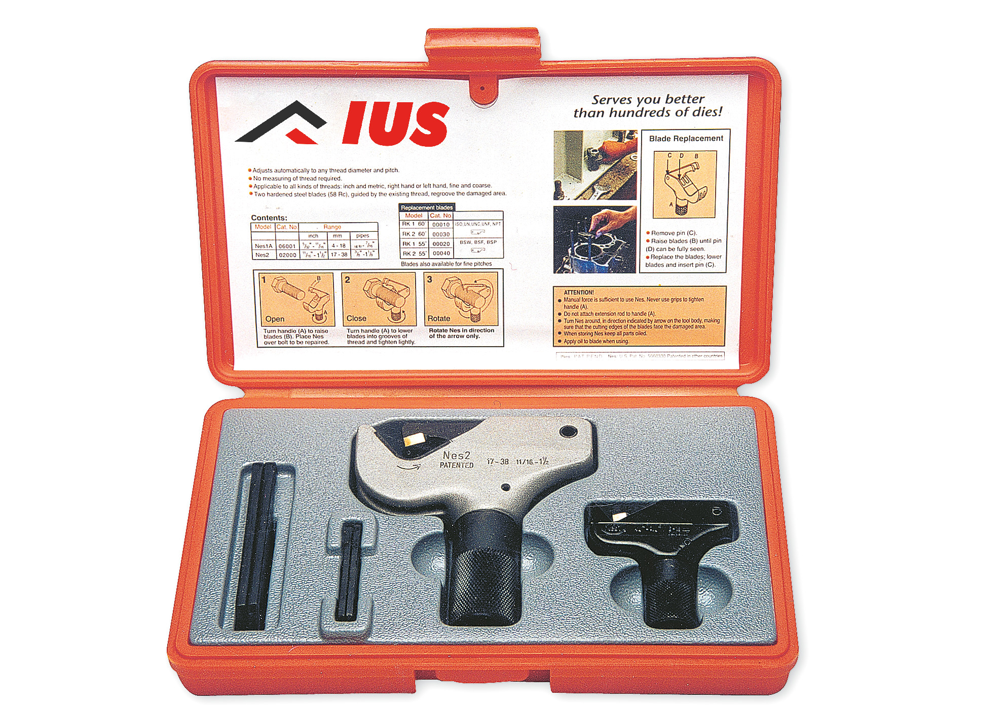 Set dispozitive pentru reparat filete exterior IUS1000